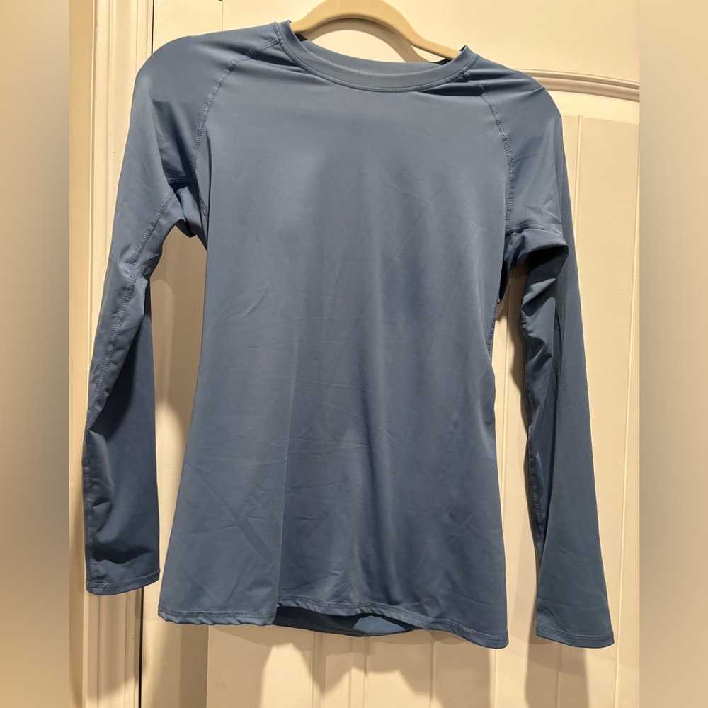 Blue Long Sleeve Athletic Top